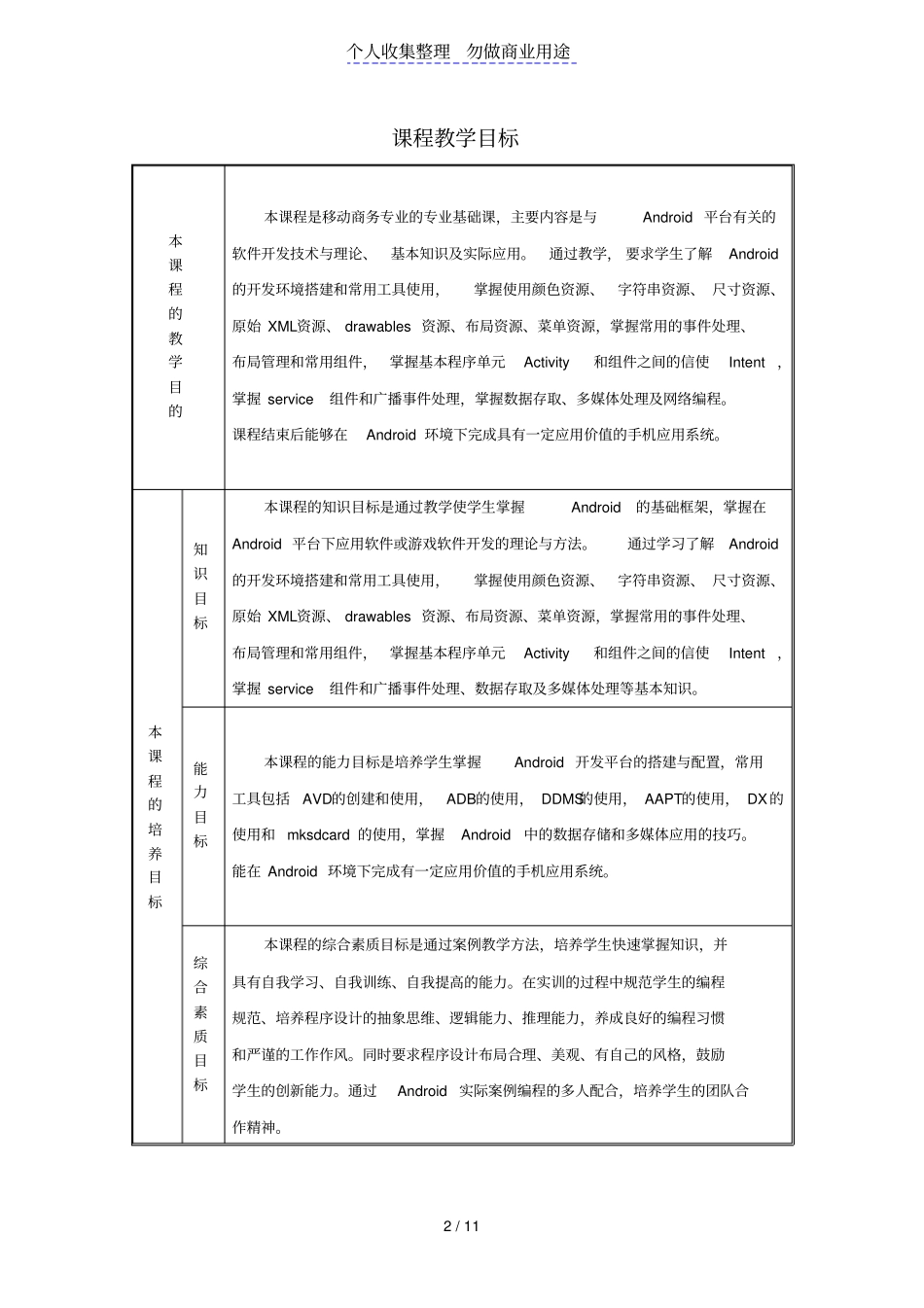 移动商务技术基础授课计划安排_第3页