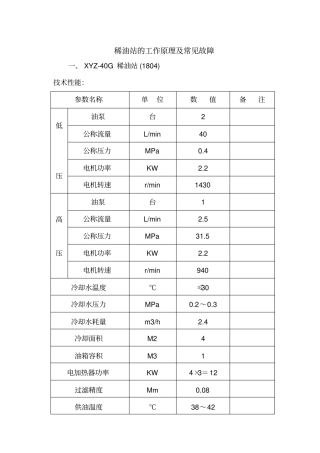 稀油站工作原理及维护要领