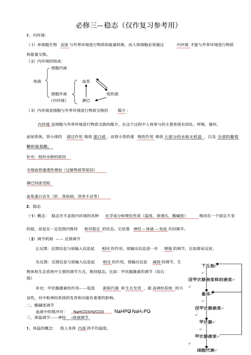 稳态知识点总结_第1页