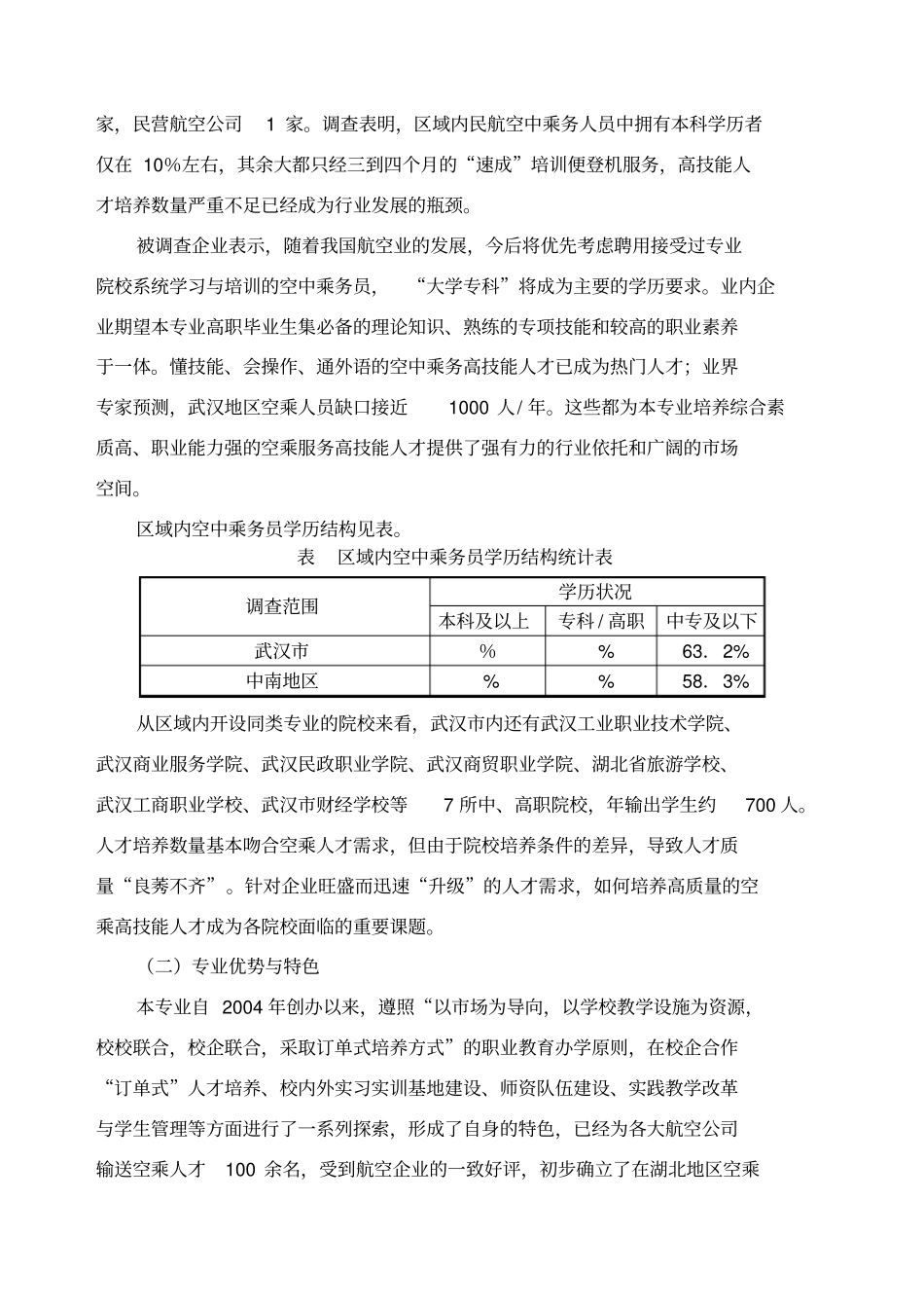 空中乘务专业建设方案_第2页