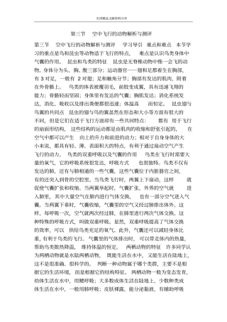 空中飞行的动物解析与测评