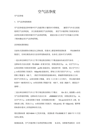 空气洁净度分级标准1