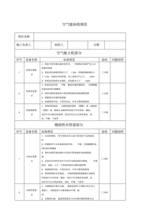 空气能验收规范