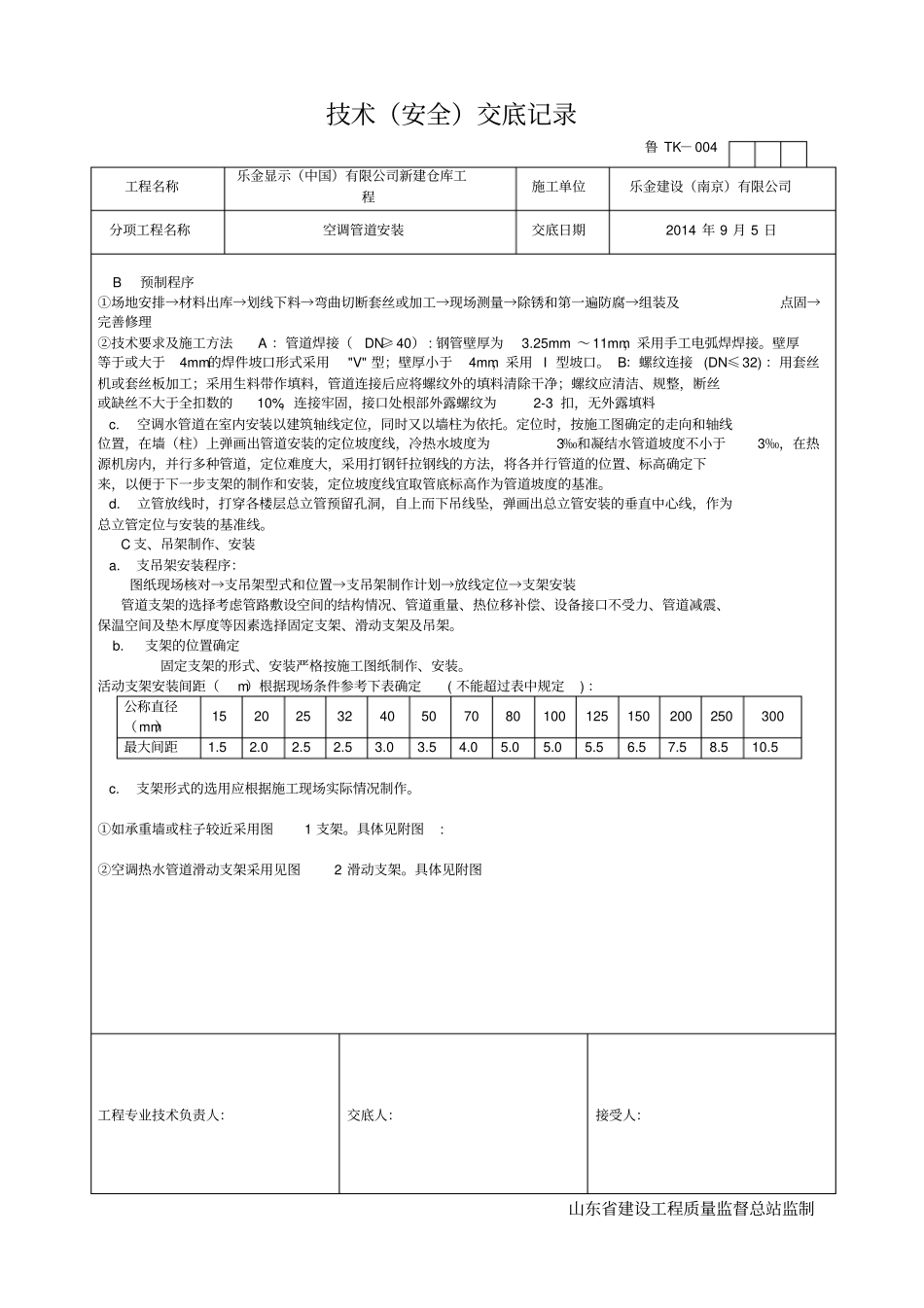 空调管道安装技术交底_第2页