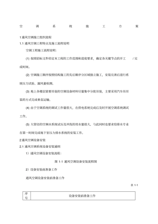 空调系统施工方案