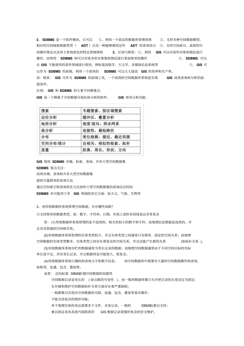 空间数据库复习重点答案完整_第2页