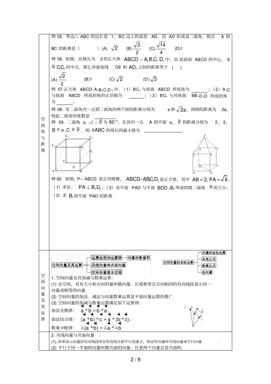 空间角与距离与空间向量_第2页