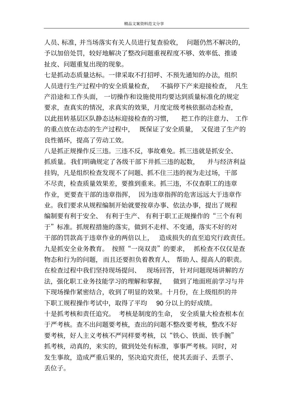 突出十抓强化安全质量大检查-精品文案范文_第3页
