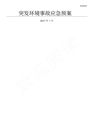 突发环境事故应急预案