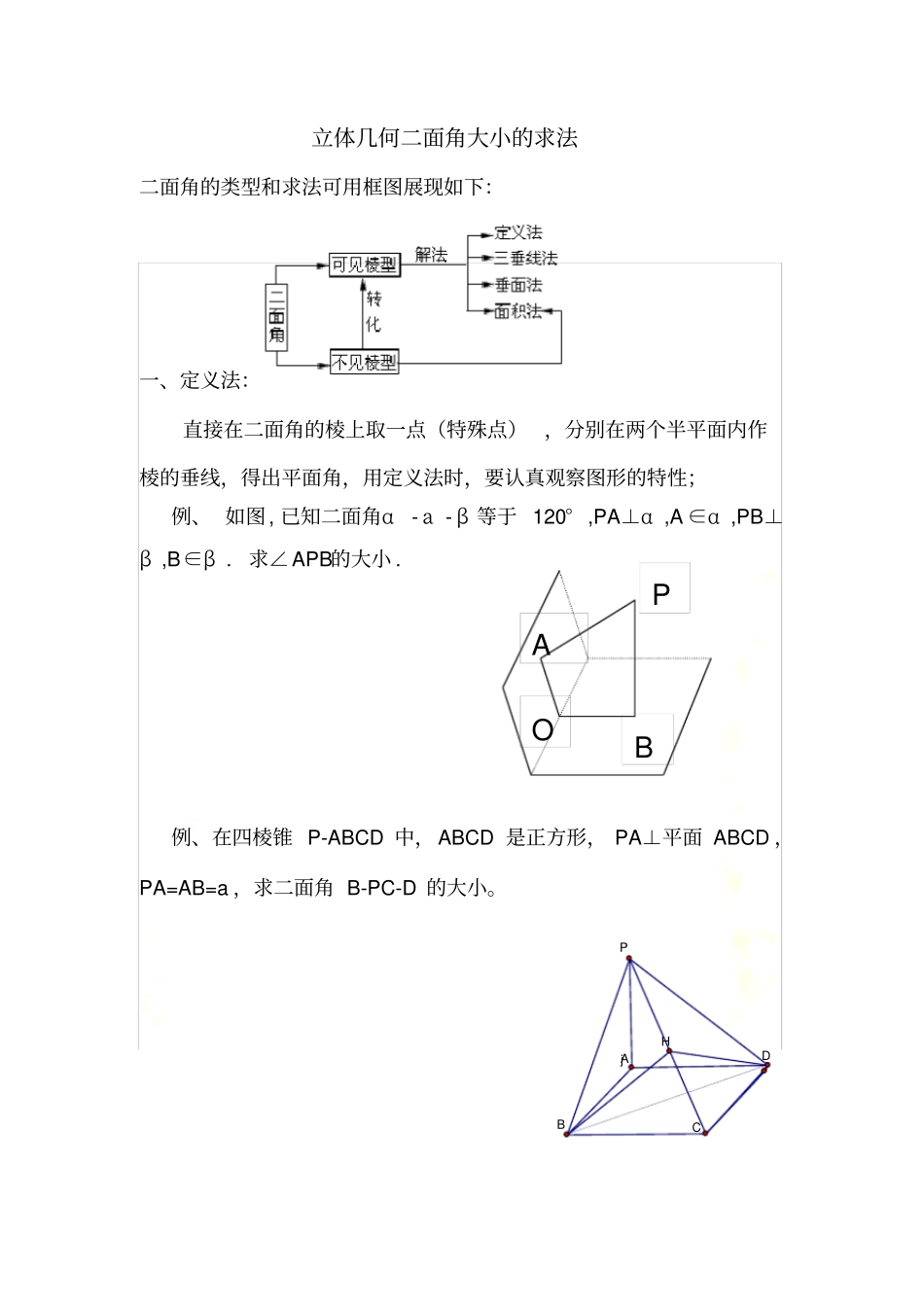 立体几何二面角5种常见解法_第2页