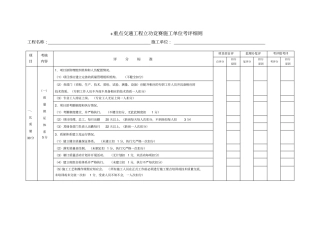 立功竞赛评分表