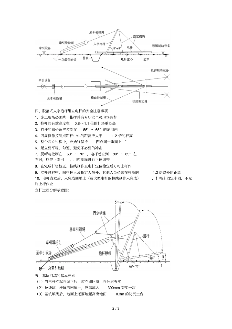 立杆作业方法及有关要求_第2页