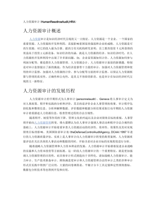 人力资源审计