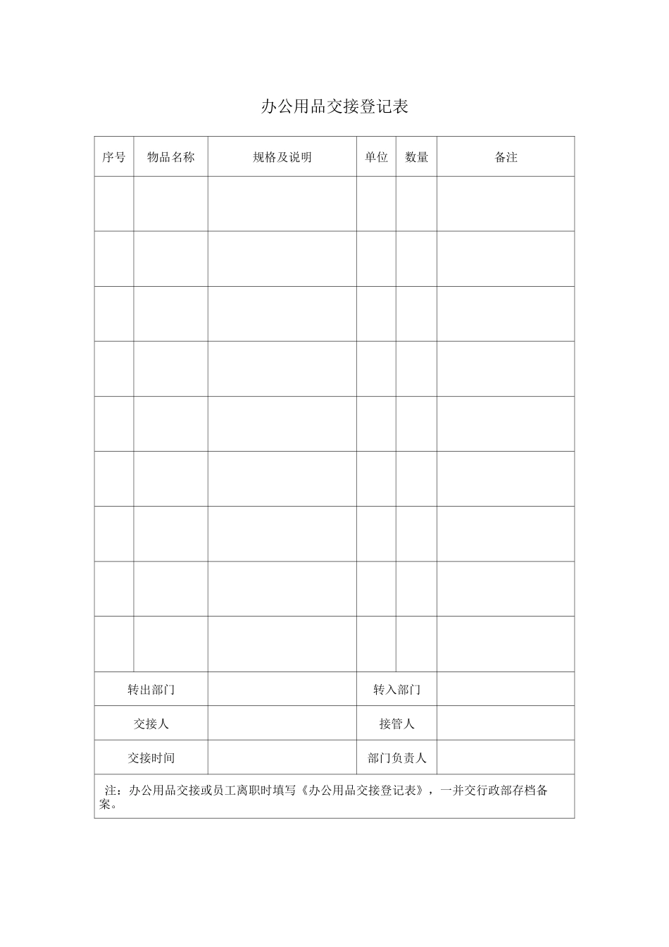 办公用品管理表格_第3页