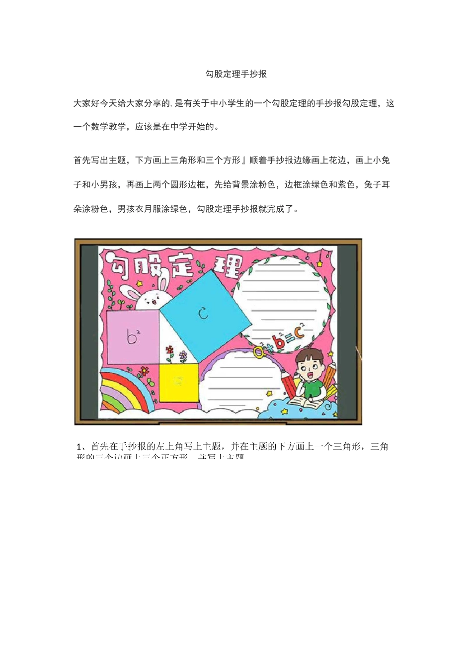 勾股定理手抄报_第1页