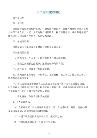 工作责任追究制度