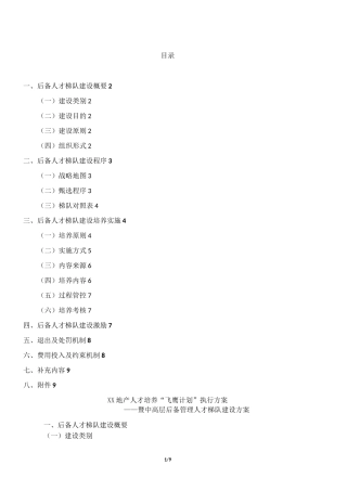 中高层后备管人才梯队建设方案