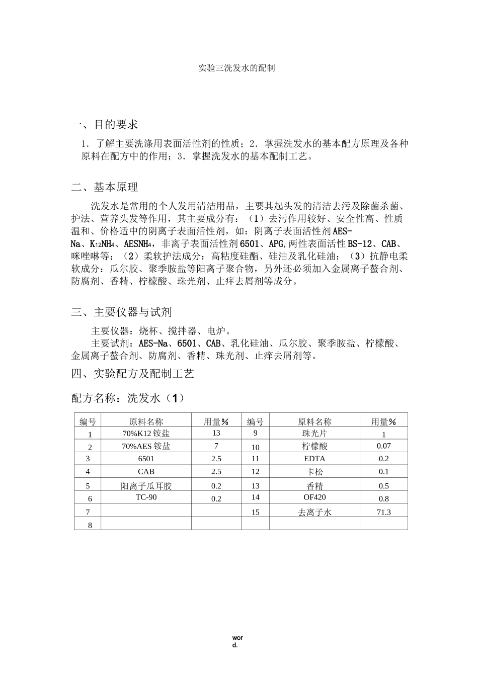 洗发水的配制(精选.)_第1页
