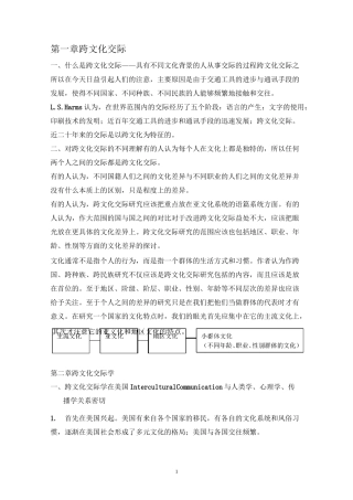 跨文化交际笔记-