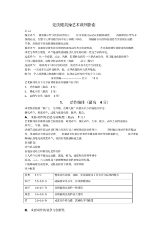 竞技健美操艺术裁判指引