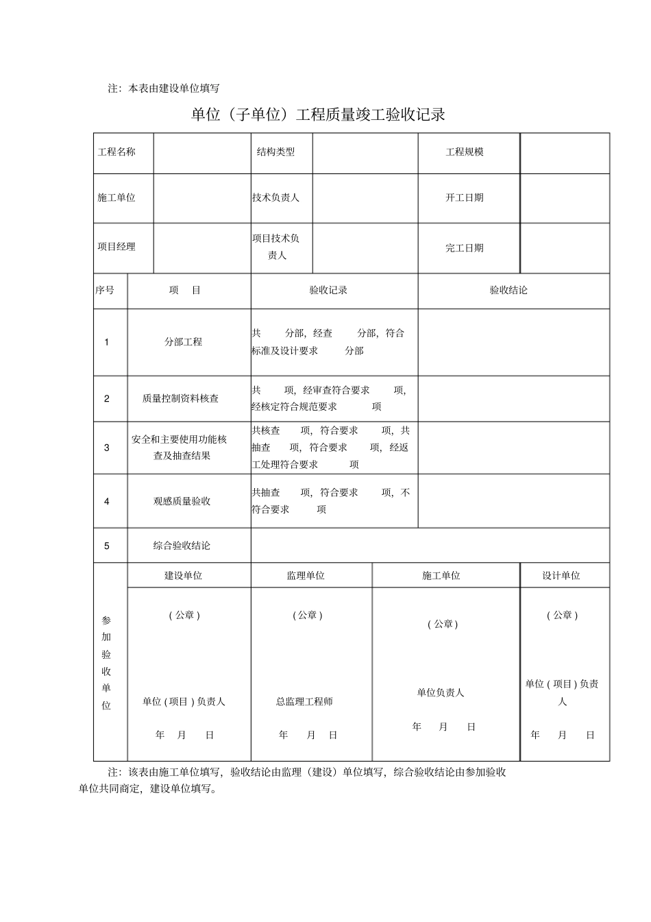 竣工验收全套表格,推荐文档_第3页