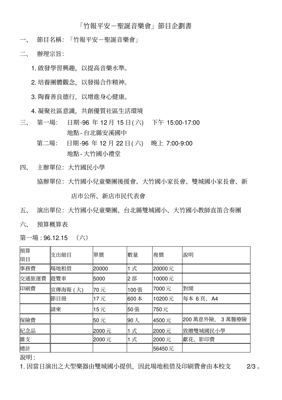 竹报平安圣诞音乐会节目企划书_第1页