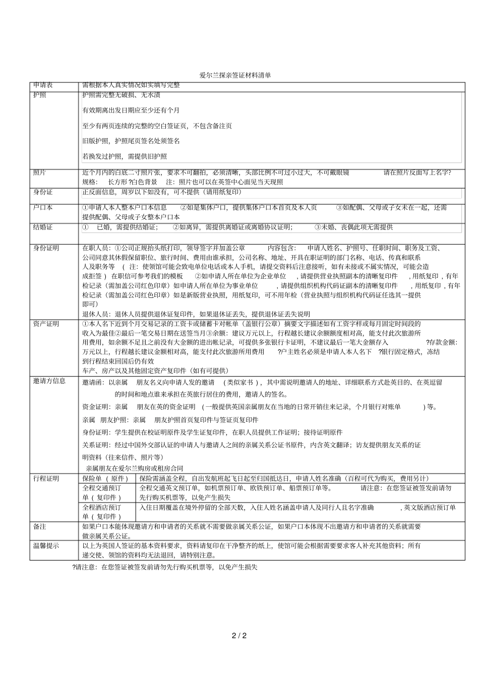 签证个人资料表_第2页
