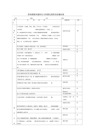 简易膀胱容量和压力的测定流程及质量标准