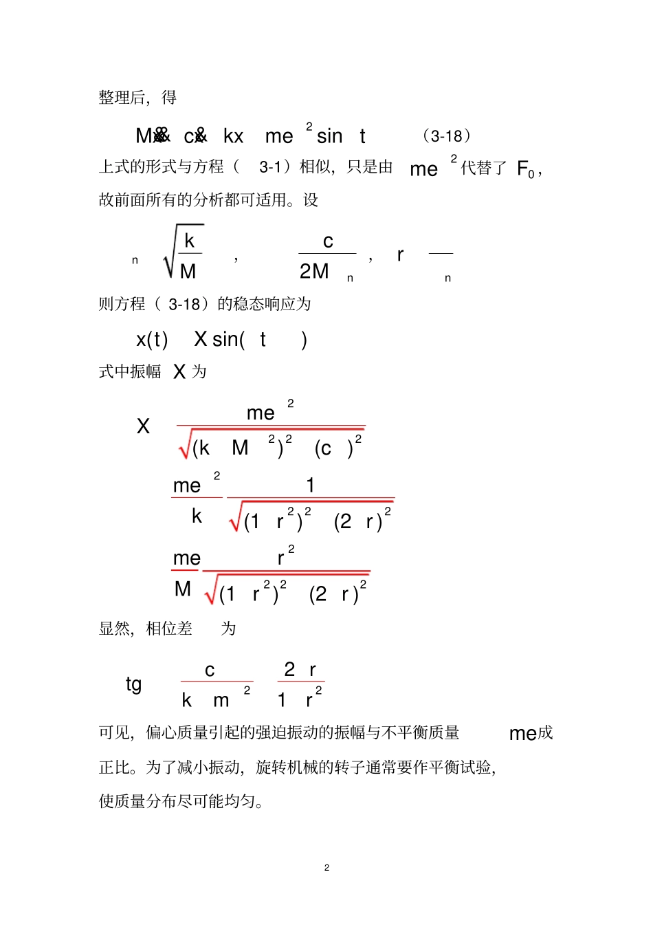 简谐激励振动理论的应用_第2页