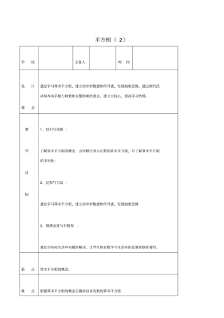 算术平方根的定义及性质