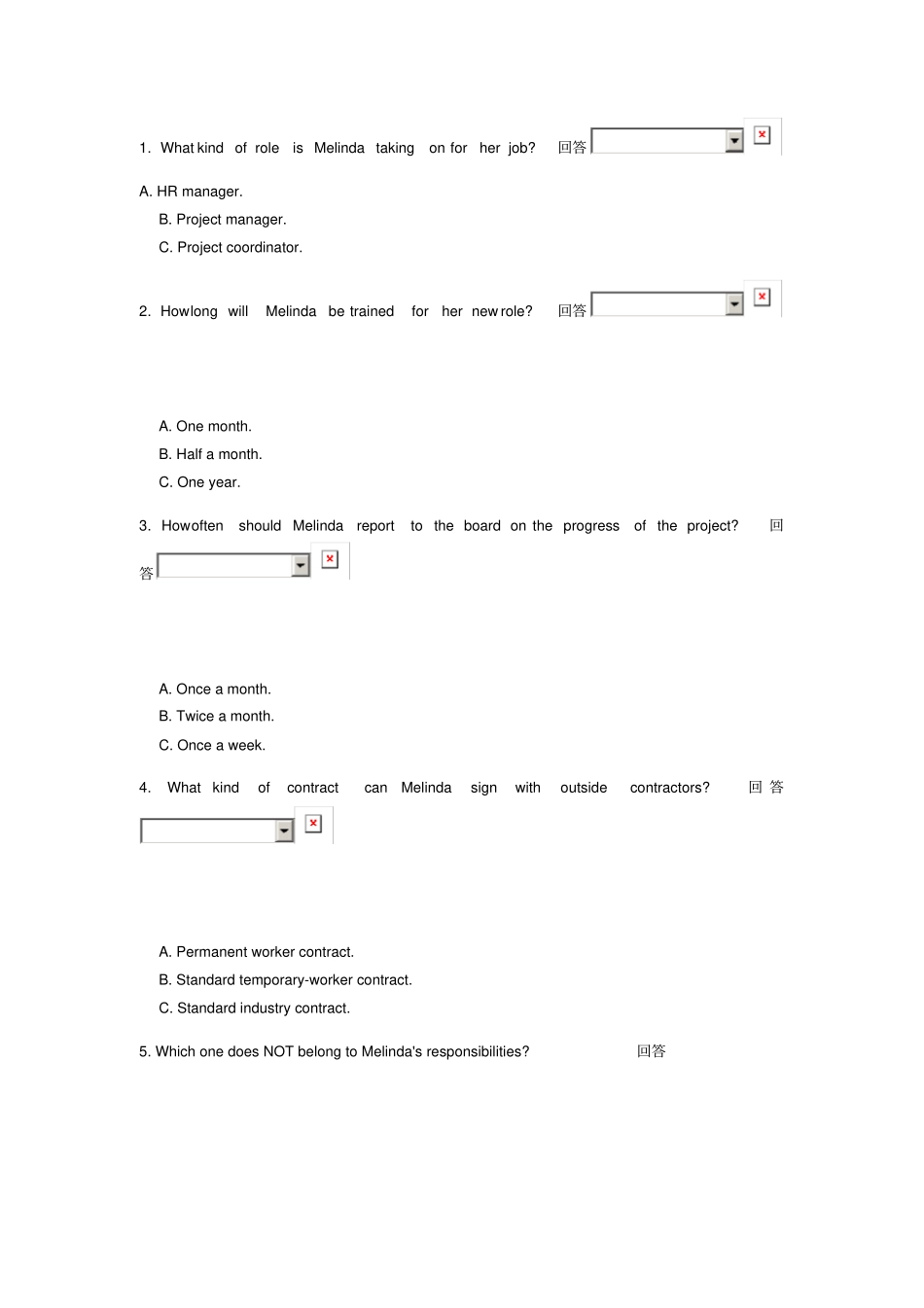 管理英语4形考_第2页