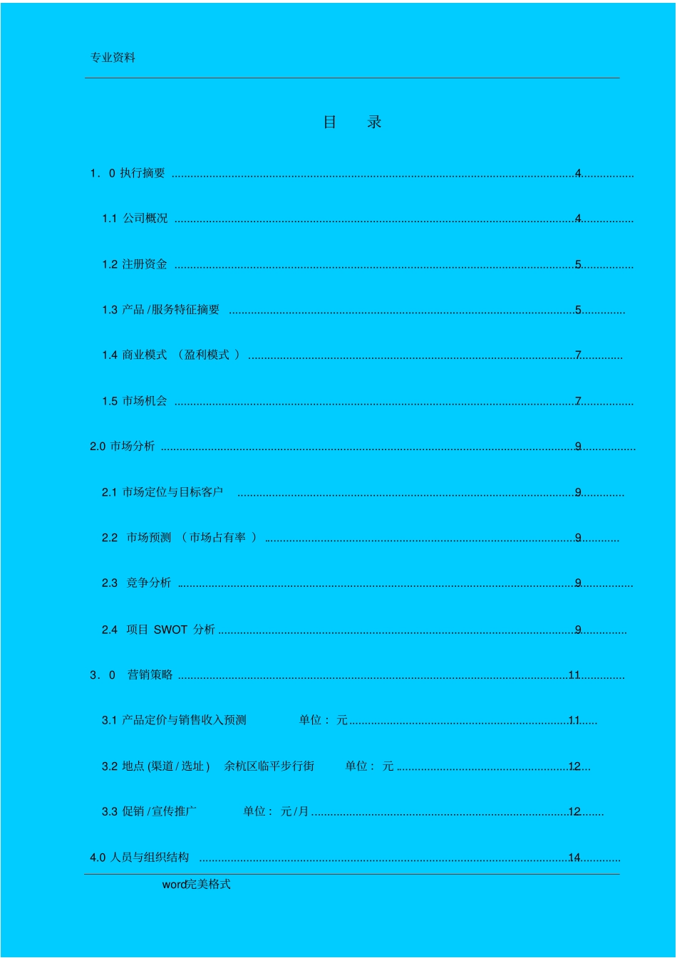 箱包制作公司创业商业实施计划书_第2页