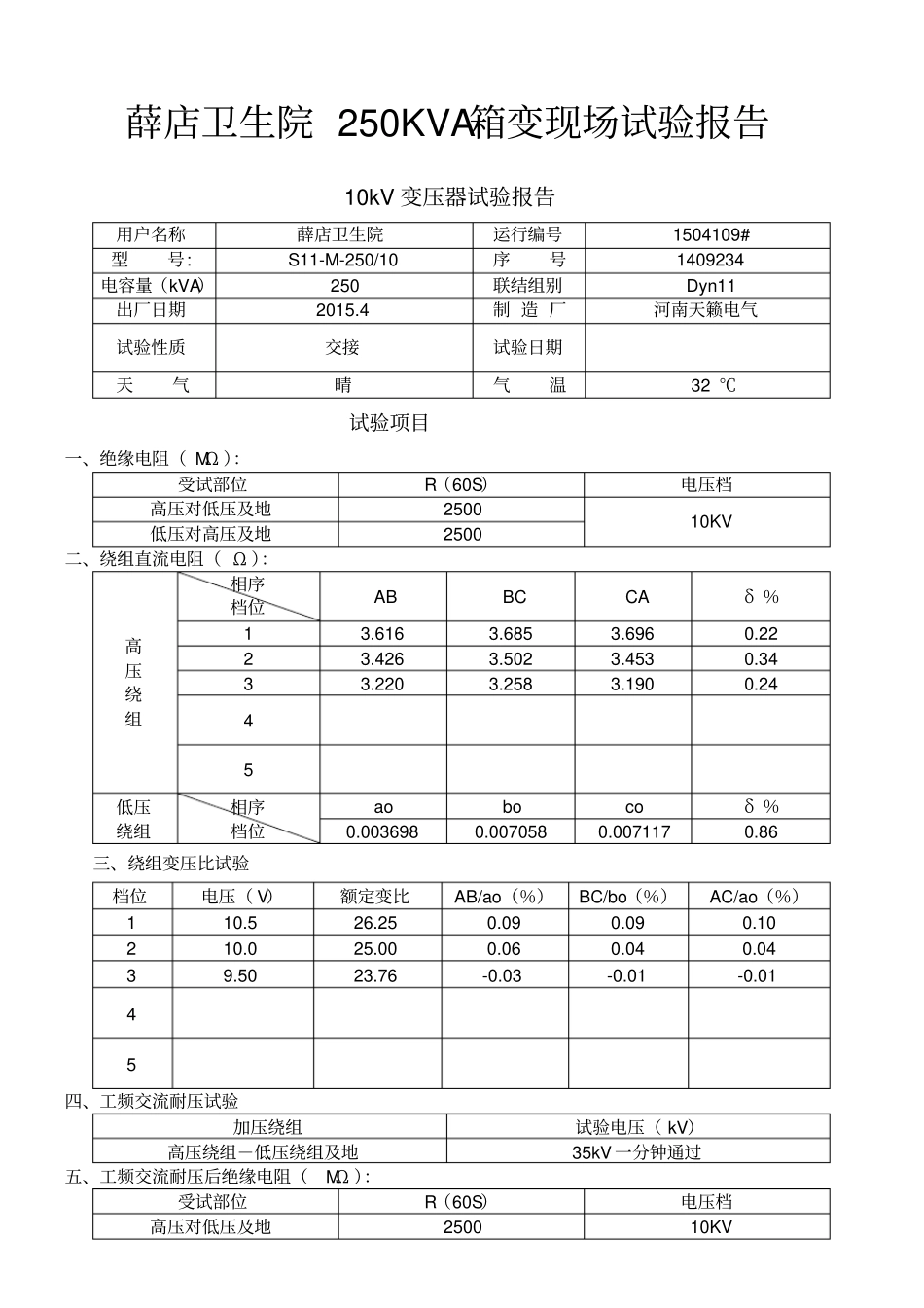 箱变试验报告_第1页