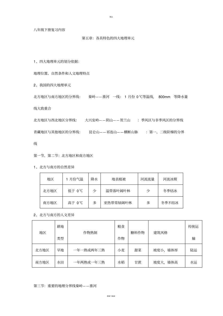 粤教版八年级下册地理总复习资料_第1页