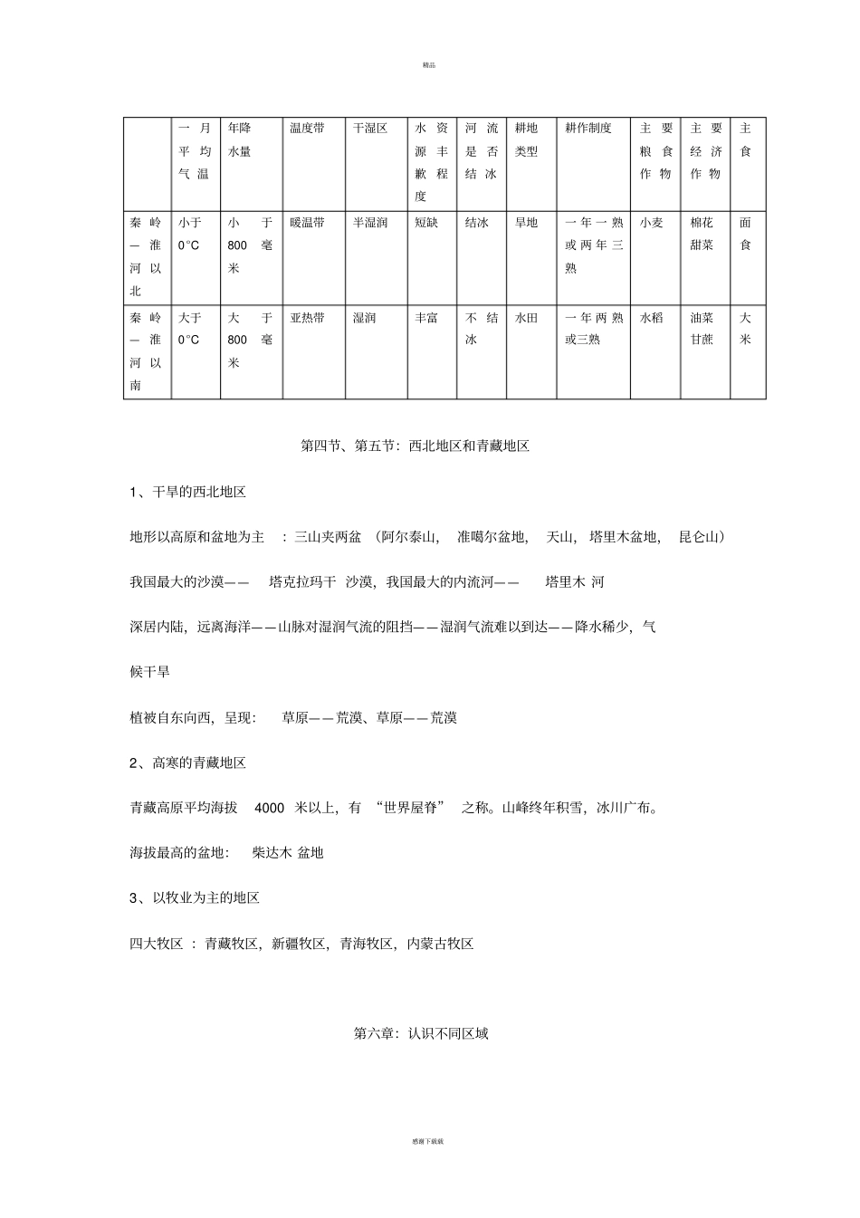 粤教版八年级下册地理总复习资料_第2页