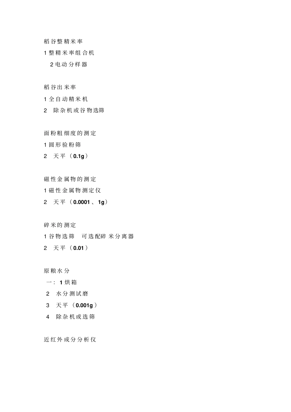 粮油常规检测项目配置仪器_第2页