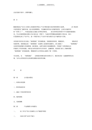 精企业发展计划书纯粹收藏