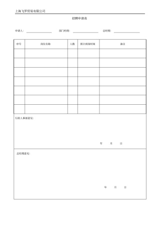 精品办公室常用表格大全