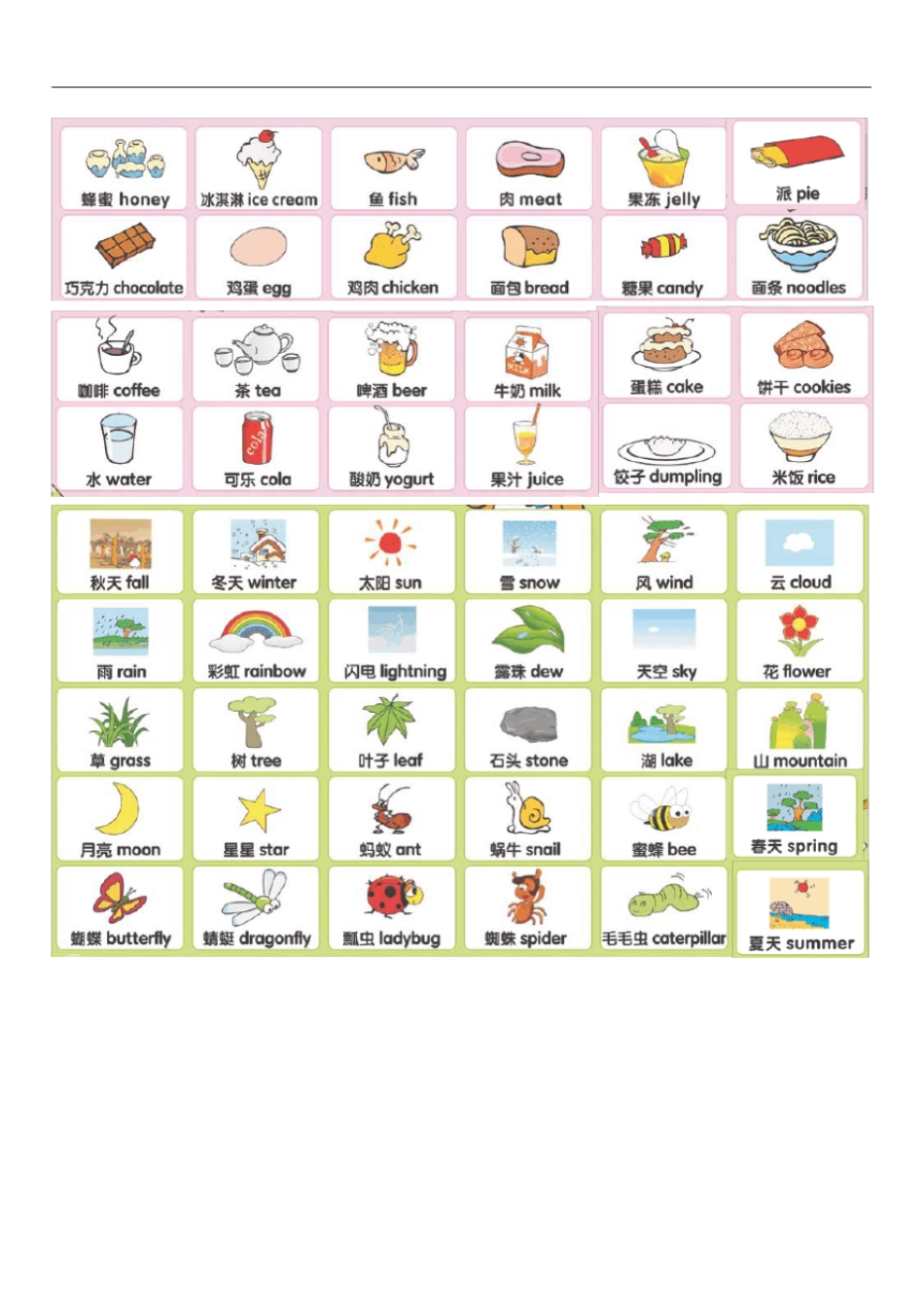 精品洪恩幼儿500词-儿童英语单词卡片DIY-A4打印版_第3页