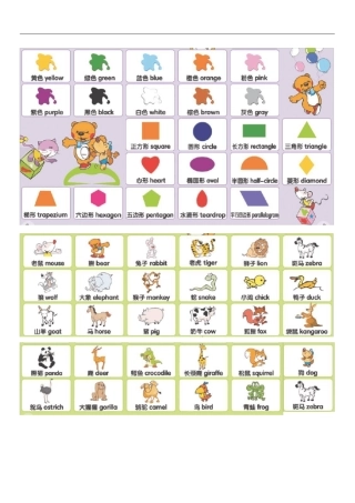 精品洪恩幼儿500词-儿童英语单词卡片DIY-A4打印版