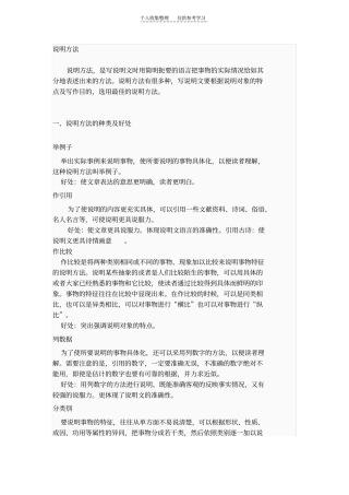 精品说明方法