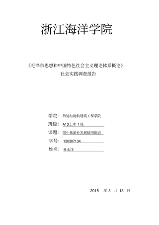 精品阆中旅游业情况调研报告