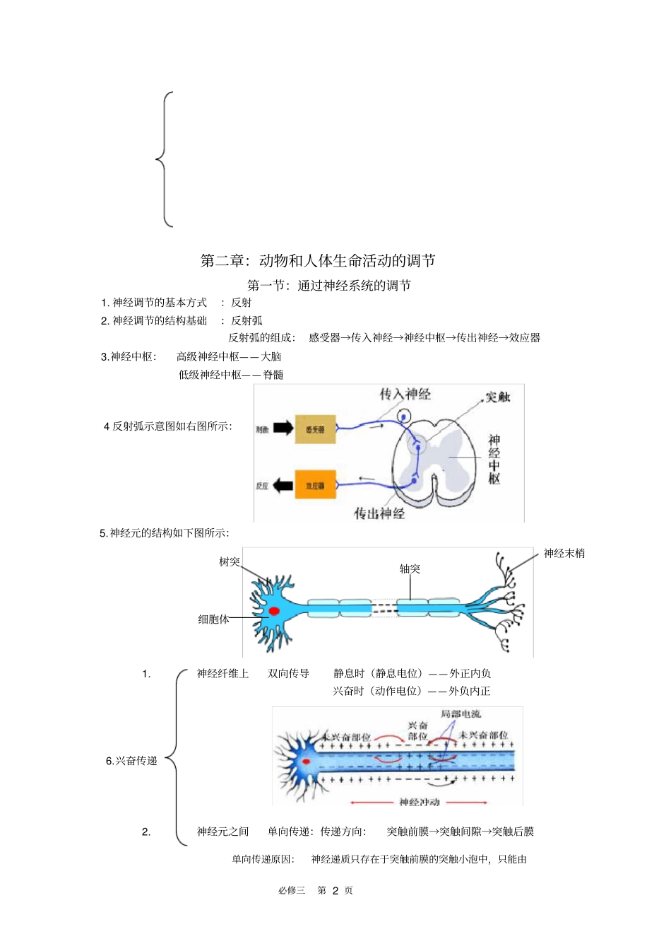 精心总结高中生物必修三会考高考必备知识点大全x_第2页