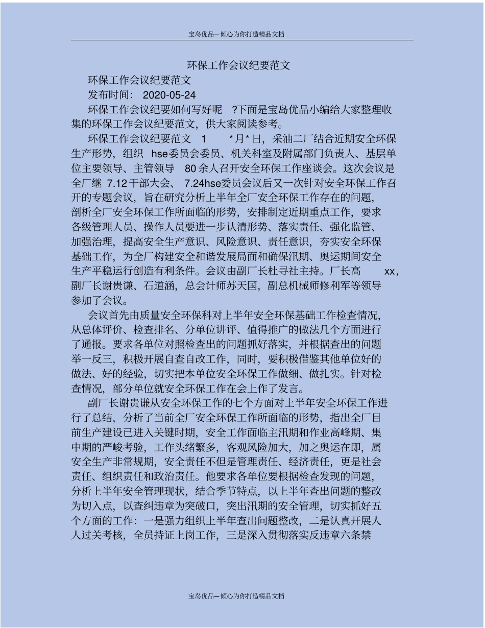 精环保工作会议纪要范文_第2页
