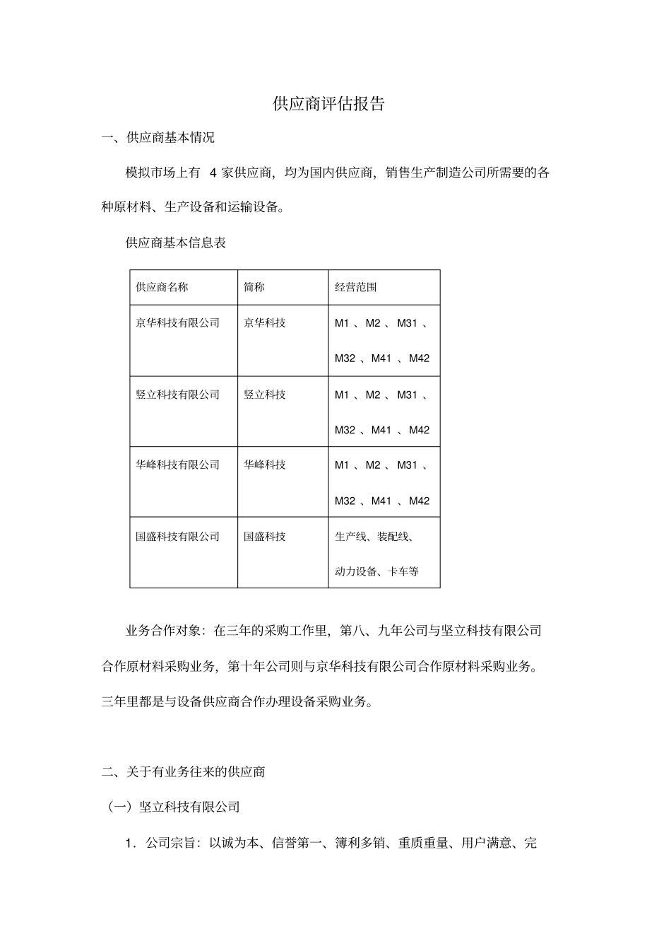 精编【供应商管理】供应商评价报告_第2页