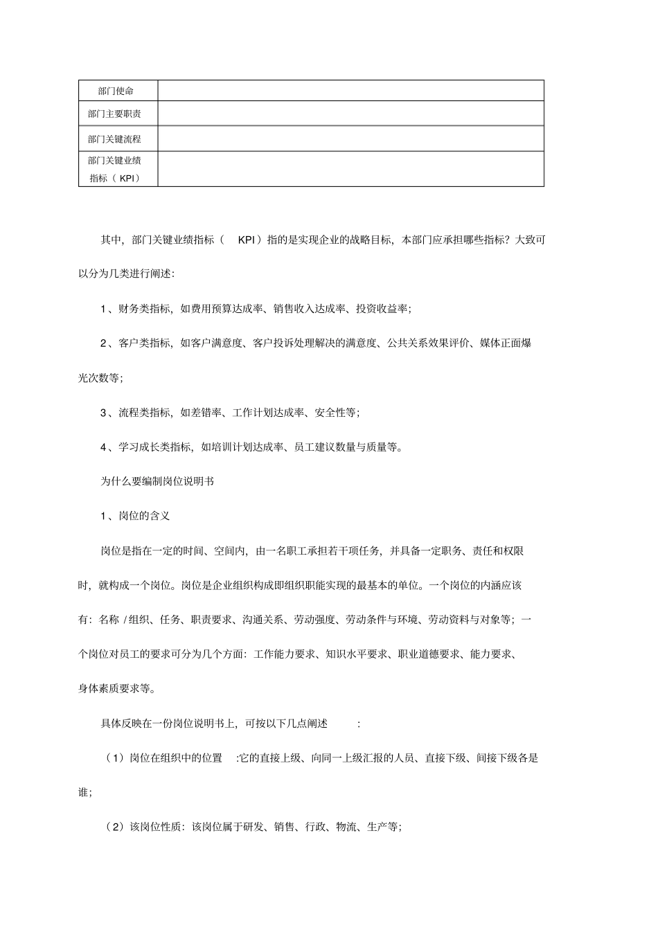 精编【岗位职责】岗位说明书的编写_第3页