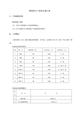 精装修分户验收实施方案