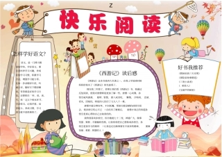 精选小报】阅读读书小报