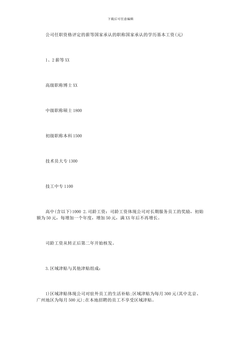 公司薪酬管理制度2篇_第3页