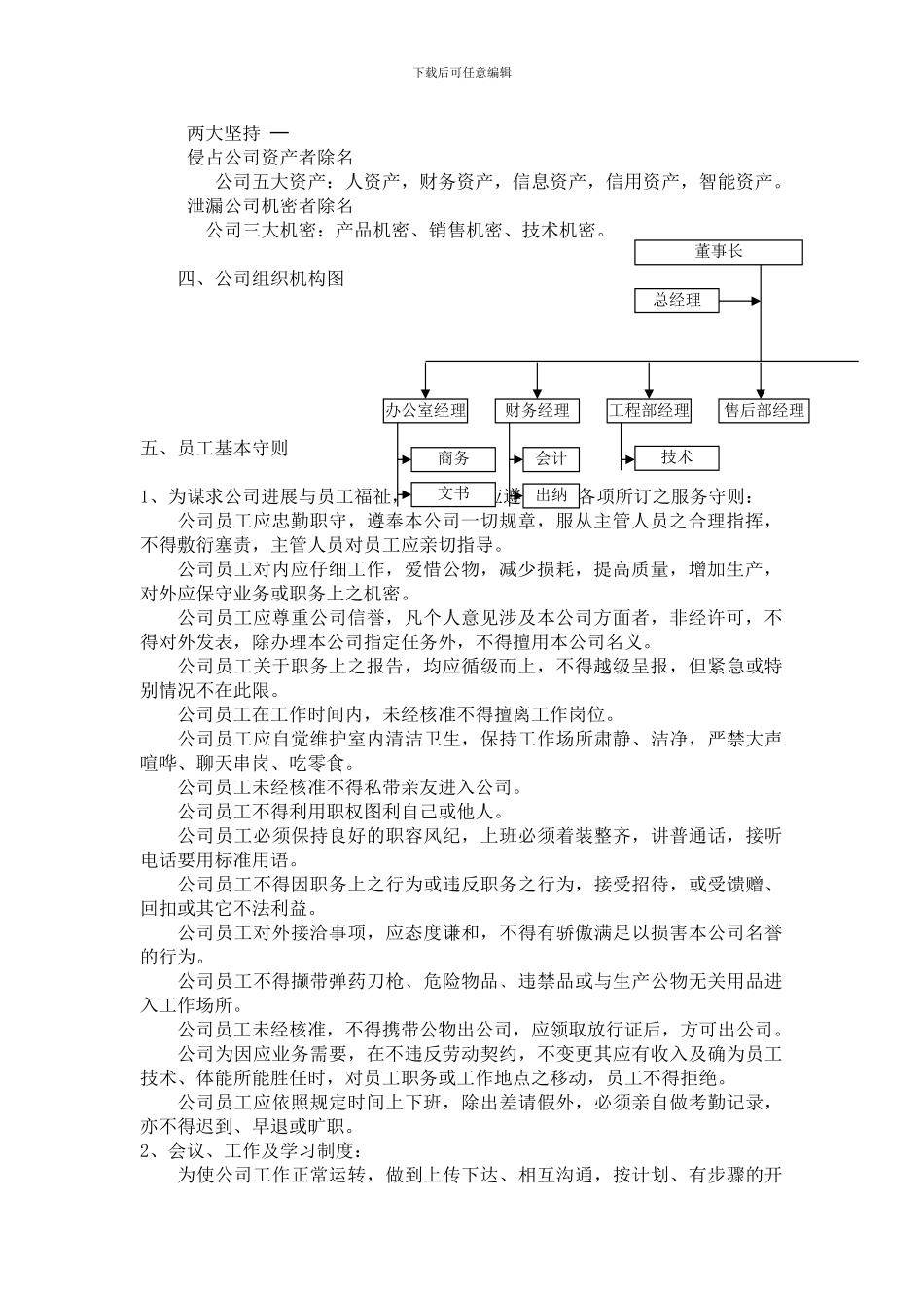 公司规章制度以及员工守则---最全范本_第2页